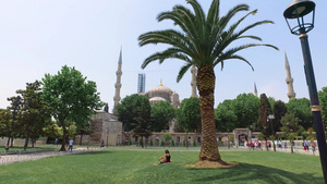伊斯坦布尔蓝色清真寺附近23秒视频