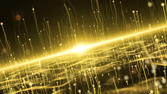 金色大气动态粒子光效上升视频元素视频