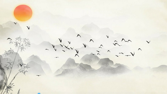 中国风水墨背景图视频