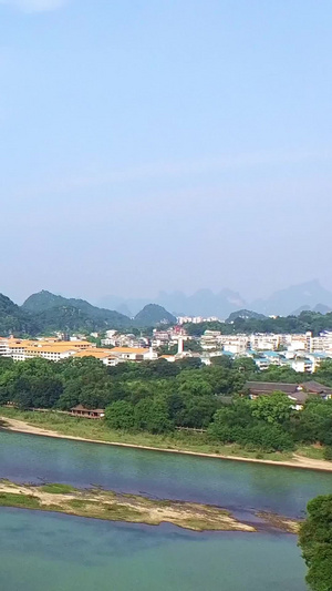 桂林城市风光漓江两岸桂林风景名胜6秒视频