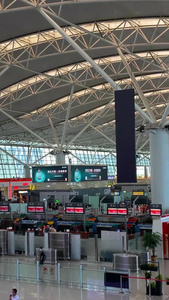 青海西宁机场T2航站楼值机大厅延时视频国际民航日视频