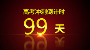 4K高考冲刺倒计时AE模板19秒视频