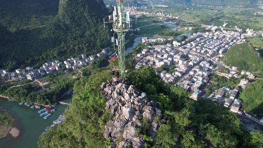 广西老寨山景区航拍视频