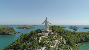 海洋中各岛屿的海平面9秒视频