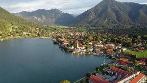 德国泰根塞位于德国罗塔赫埃根巴伐利亚的泰根湖30秒视频
