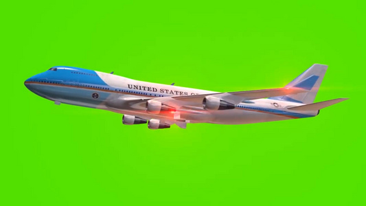 绿幕抠像飞机视频素材