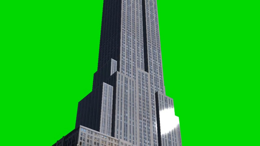 大厦高楼摩天大楼震撼的绿幕素材视频