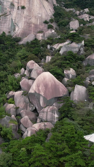 航拍5A安徽安庆天柱山风景区通天谷景点视频旅游景点51秒视频