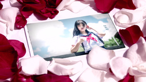 摄图网唯美玫瑰花瓣婚礼爱情相册AECC2015模板76秒视频