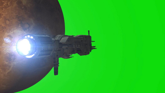 外星飞船VFX绿色屏幕动画视频