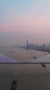 航拍城市武汉长江二桥庆祝建党100周年献礼演出灯光秀素材演出素材视频