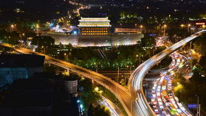 北京德胜门箭楼之夜景延时摄影5秒视频