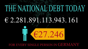 德意志国民债务活钟计数12秒视频