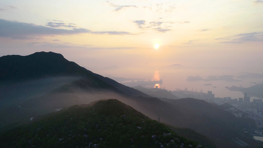 深圳梧桐山的日出美景4K视频