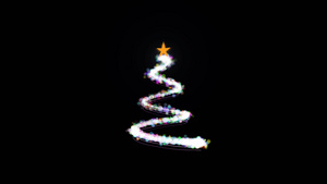 圣诞树粒子生长动画20秒视频