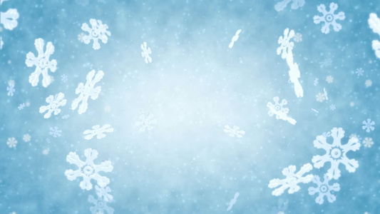 冬季唯美温馨雪花冰晶视频素材视频
