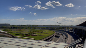 4K实拍落地首都国际机场T38秒视频
