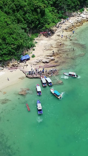 深圳鹿嘴山庄大海中的快艇深圳景点29秒视频