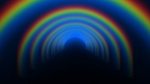 三维彩虹动画元素带透明度16秒视频