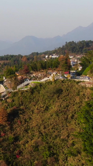 航拍安徽著名旅游景区九华山风景区净戒禅院视频旅游目的地59秒视频