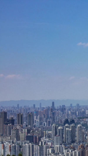重庆南山益华里渝中区南岸去蓝天白云延迟拍摄重庆城市景色13秒视频