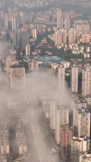 重庆市江北区渝北区全景穿云航拍素材城市宣传74秒视频
