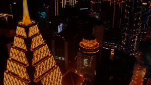 重庆时代广场纽约大厦夜景 21秒视频