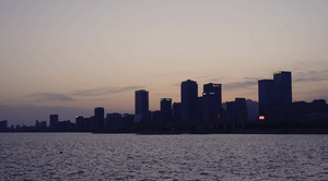 海滨城市夜景延时摄影4K视频17秒视频