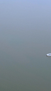 航拍大海中行驶的客轮游轮素材旅游素材视频