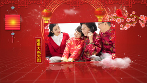 2019红色中国风猪年大吉家庭电子相册45秒视频