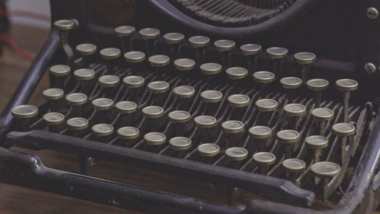 旧式打字机详细细节4视频