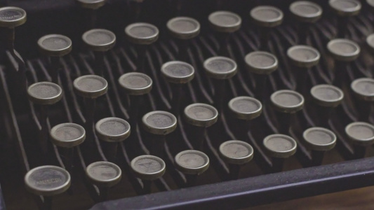 旧式打字机详细细节5视频