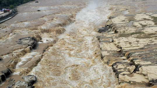 壮观的黄河壶口瀑布风光视频