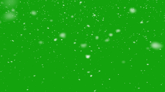 下雪绿幕抠像特效素材视频