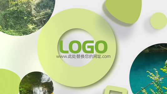 简单绿色清新商务宣传图文展示AE模板视频