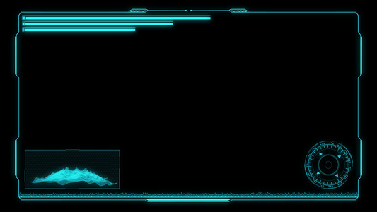 HUD科技信息面板边框视频