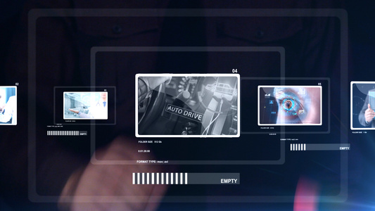 企业宣传全息风格的手势内展示样式AEcc2015模版视频