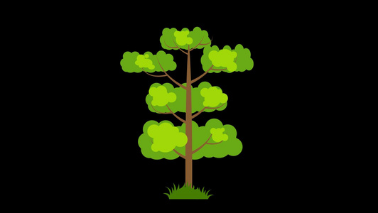 mg动态景观树生长视频素材视频