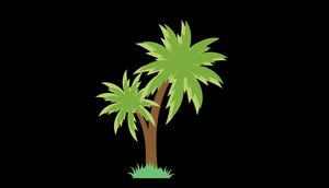 mg动态椰树生长视频素材6秒视频