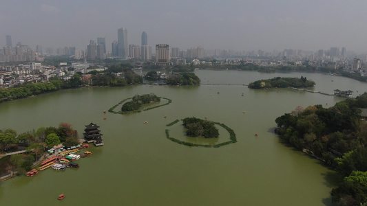 航拍广东惠州西湖5A景区视频