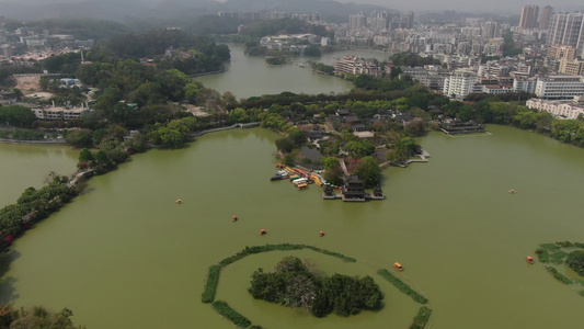 航拍广东惠州西湖5A景区视频