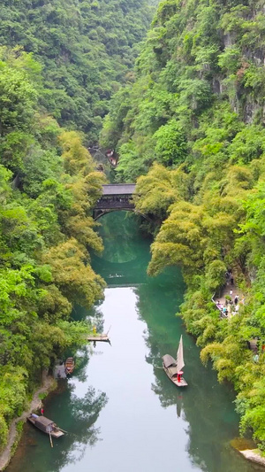 5A风景区三峡人家龙进溪风景区航拍合集146秒视频