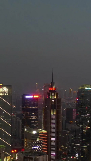 广州珠江新城航拍延时天际线11秒视频