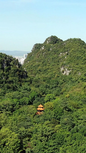 航拍广西柳州大龙潭4A风景区45秒视频