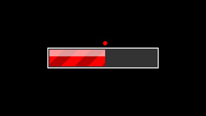 红色线框进度条动画5秒视频