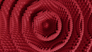 具有偏移效果的抽象六边形红色纯六角环的动画业务演示7秒视频