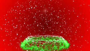 红色背景下的抽象圣诞树H14秒视频