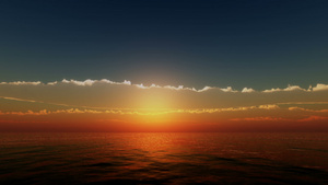 日落在海洋上18秒视频