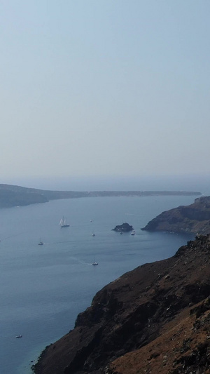 航拍希腊夏季旅游度假海岛城市风光77秒视频
