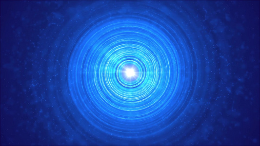 蓝色粒子光圈背景视频